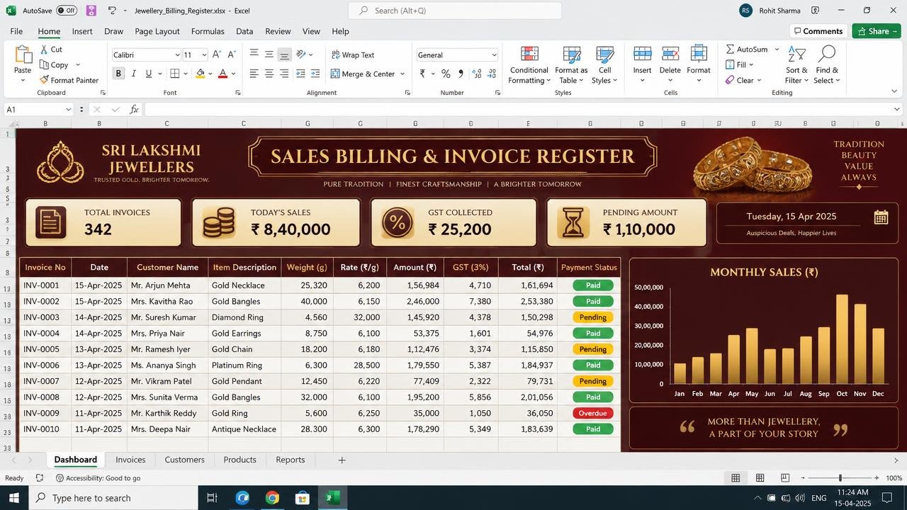 Sales Billing & Invoice Register