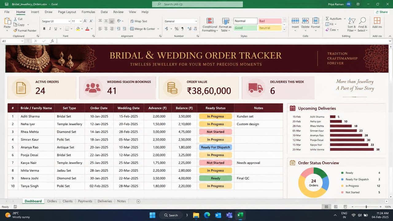 Bridal & Wedding Order Tracker