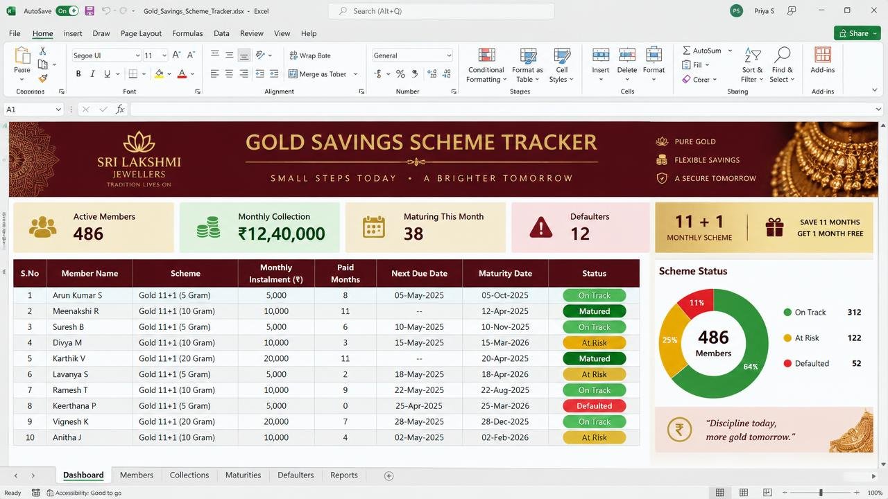 Gold Savings Scheme Tracker